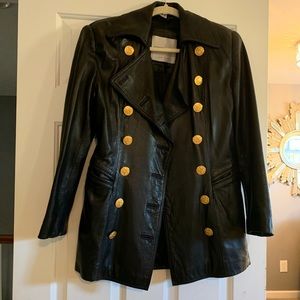 Bloomingdales Andrew Marc black leather jacket